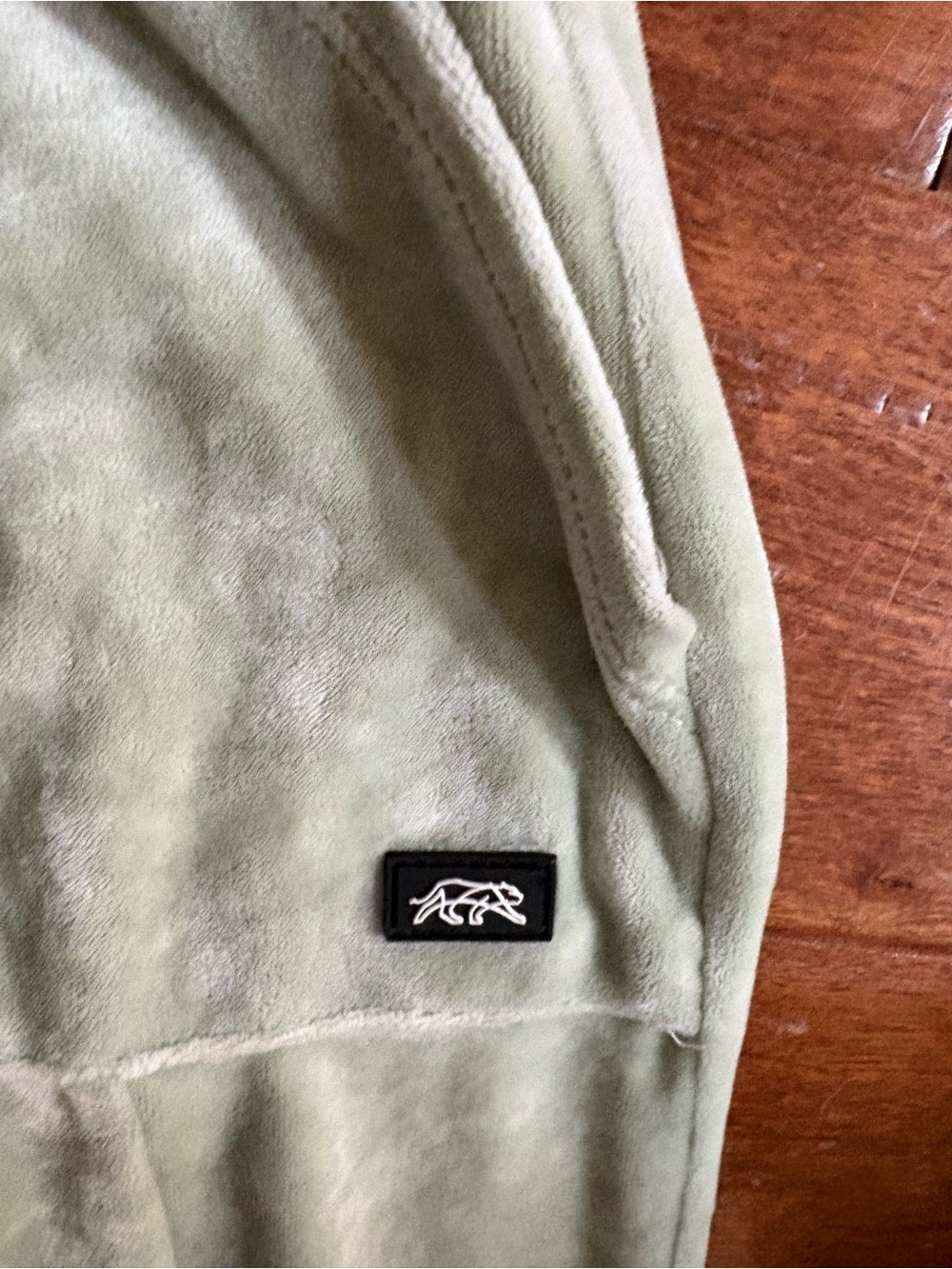 Tiger Friday Kids Velour Wide-Leg Jogger Set - Sage Green XL - Picture 4 of 5